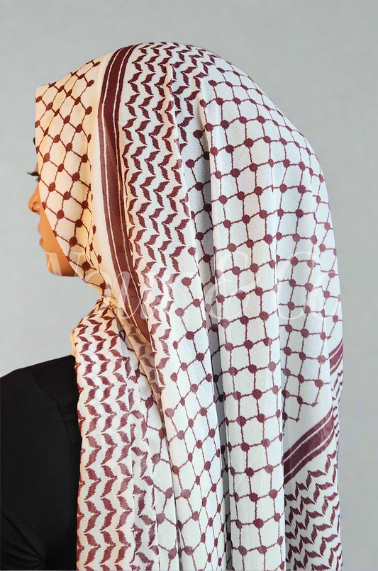 Keffiyeh-Inspired Chiffon Hijab